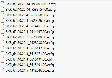 BKR ecfg files